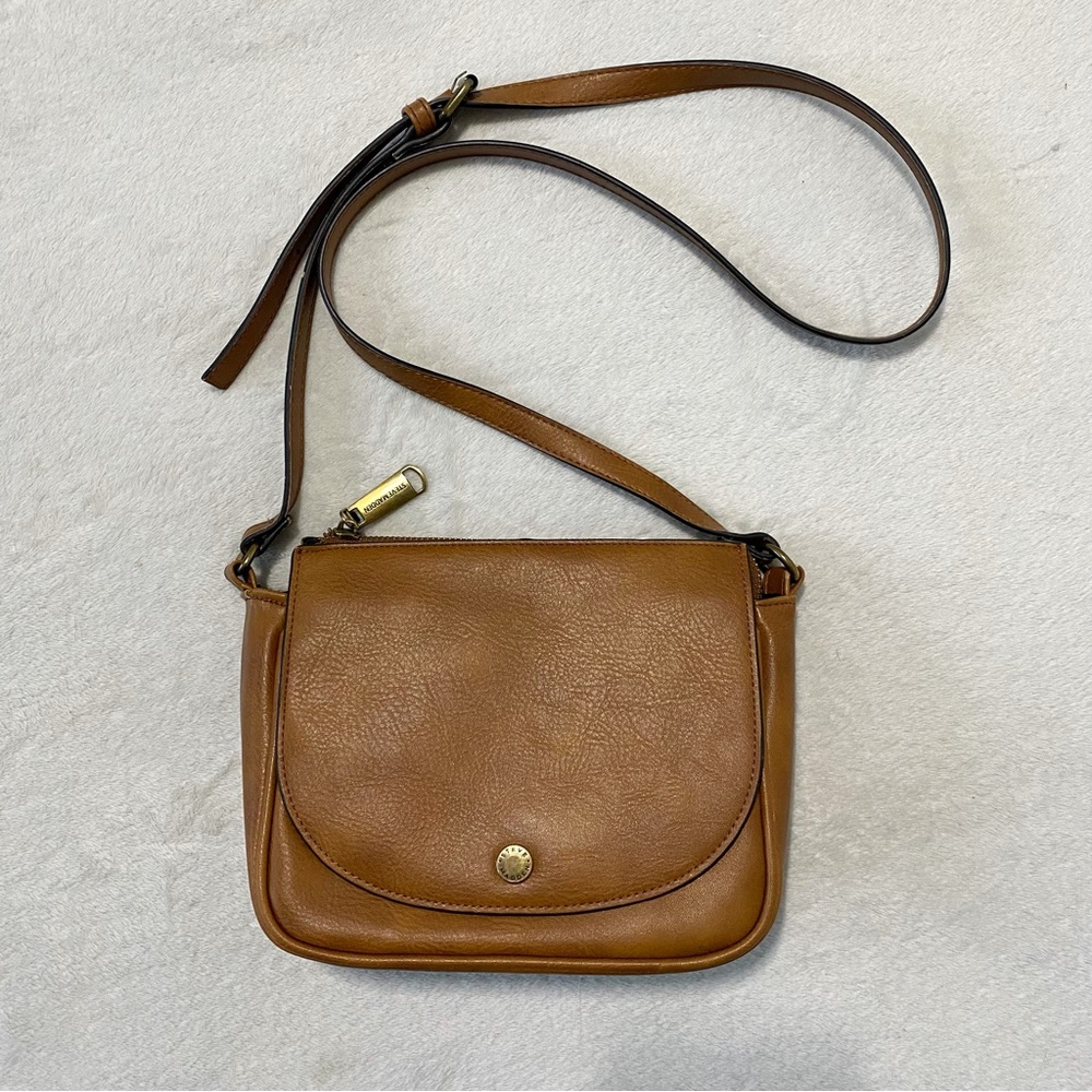Steve Madden brown faux leather crossbody bag purse small